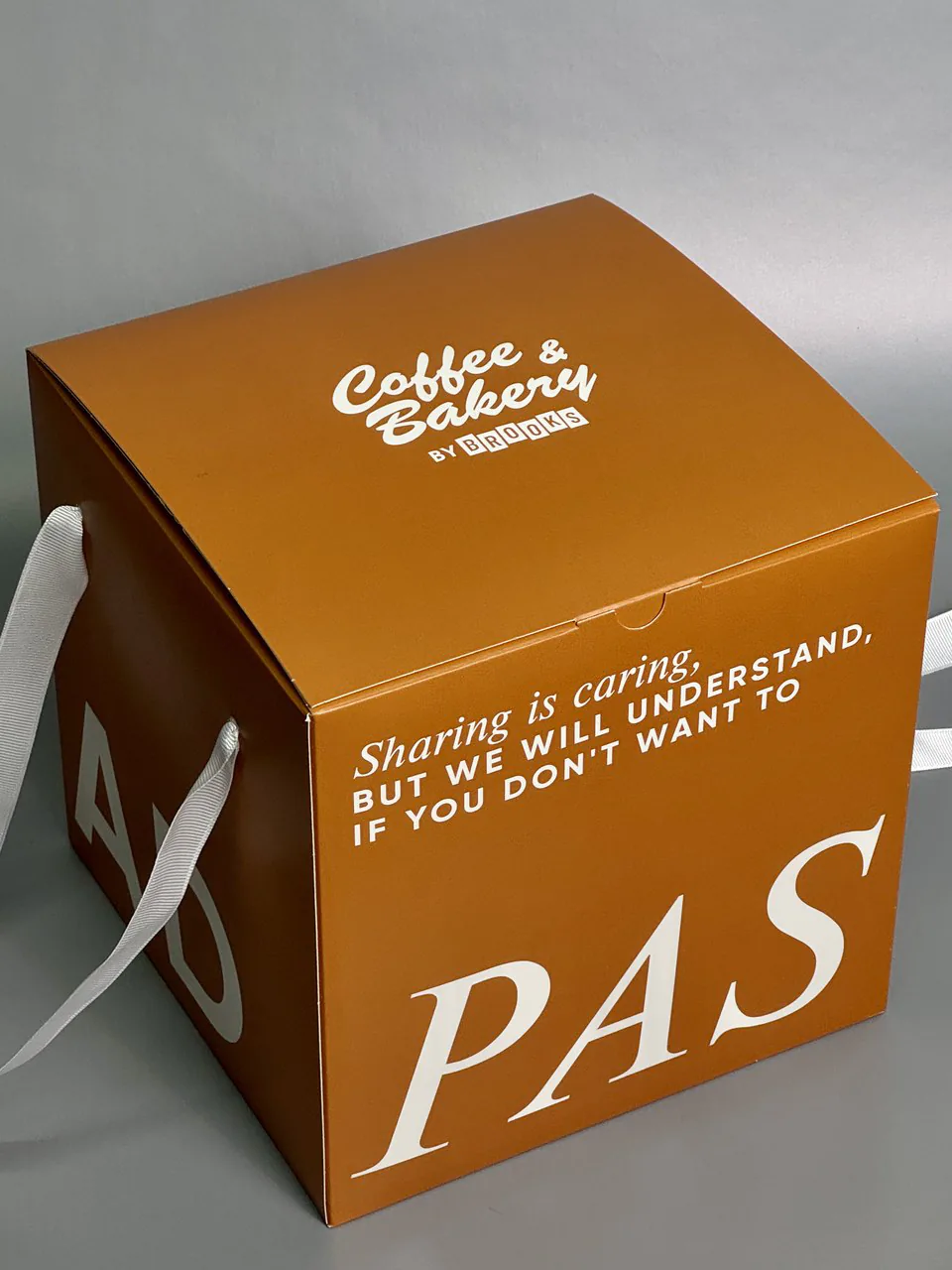 Food service packaging with custom print — Sabona project for Brooks Warburger