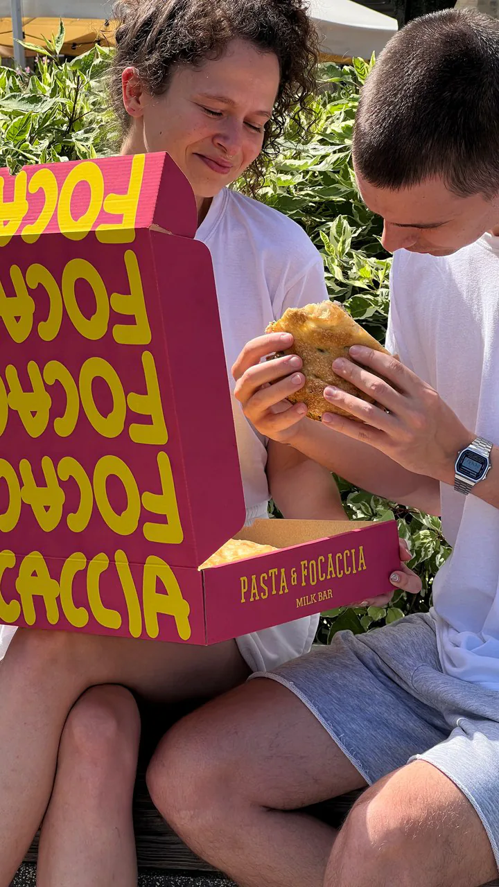 Food service packaging with custom print — Sabona project for Milk Bar